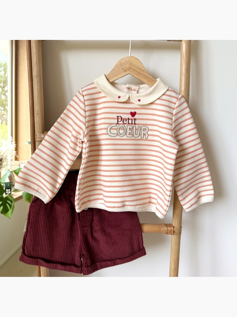Short enfant en velours côtelé aimée Bordeaux - Kiabi