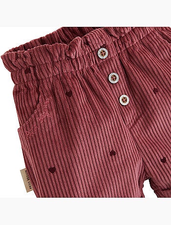 Short enfant en velours côtelé aimée