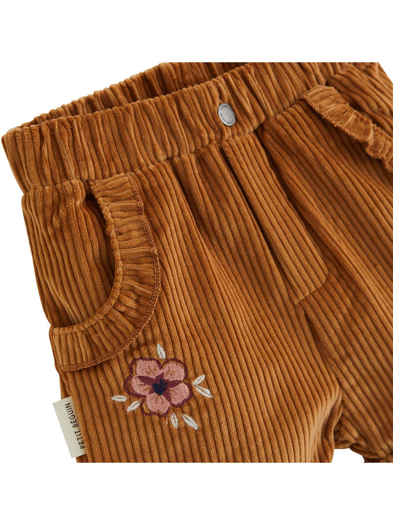 Short enfant en velours côtelé cléo Camel - Kiabi