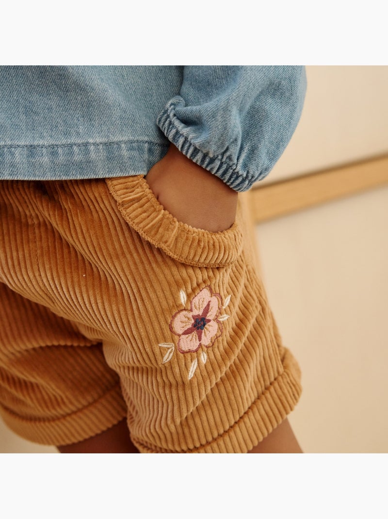Short enfant en velours côtelé cléo Camel - Kiabi