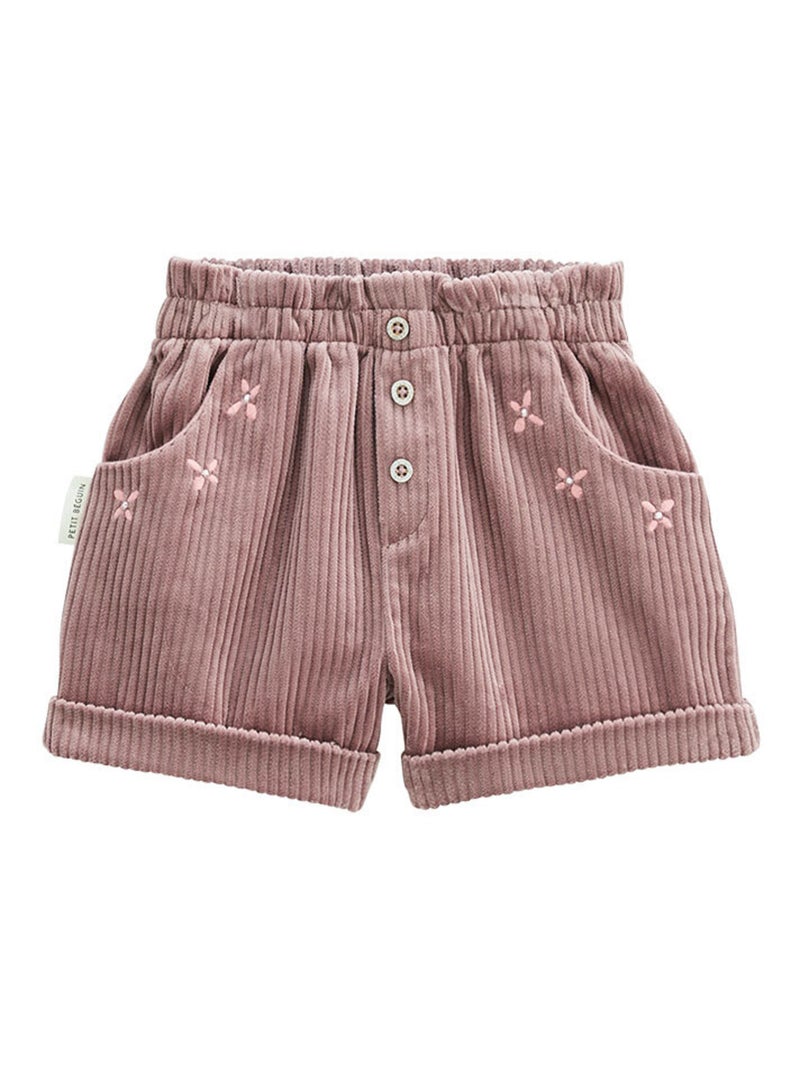 Short enfant en velours côtelé Sora Prune - Kiabi