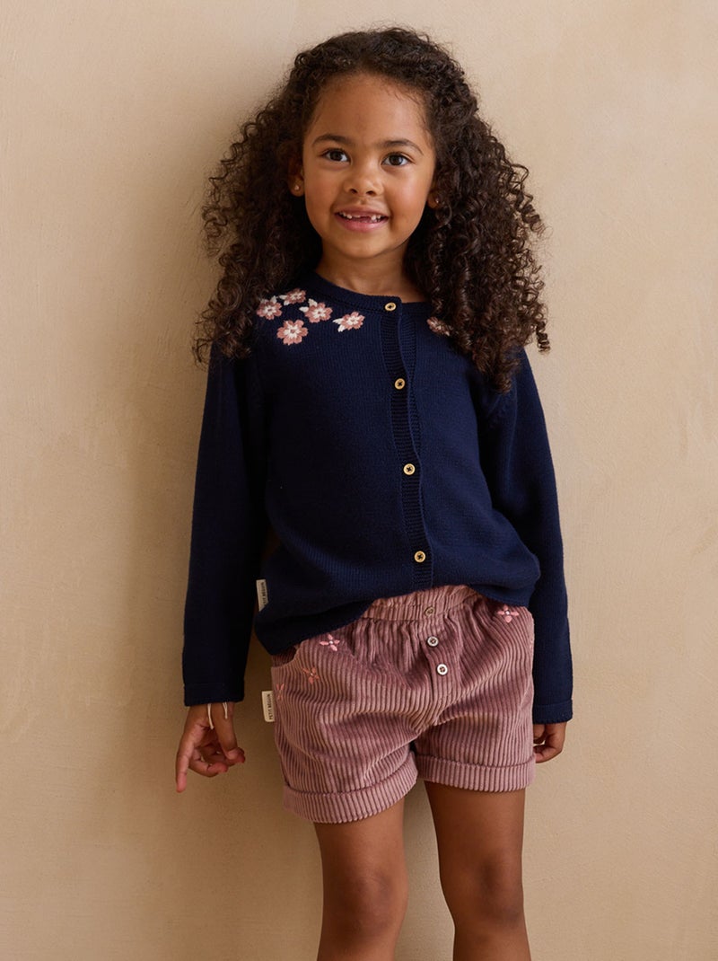 Short enfant en velours côtelé Sora Prune - Kiabi