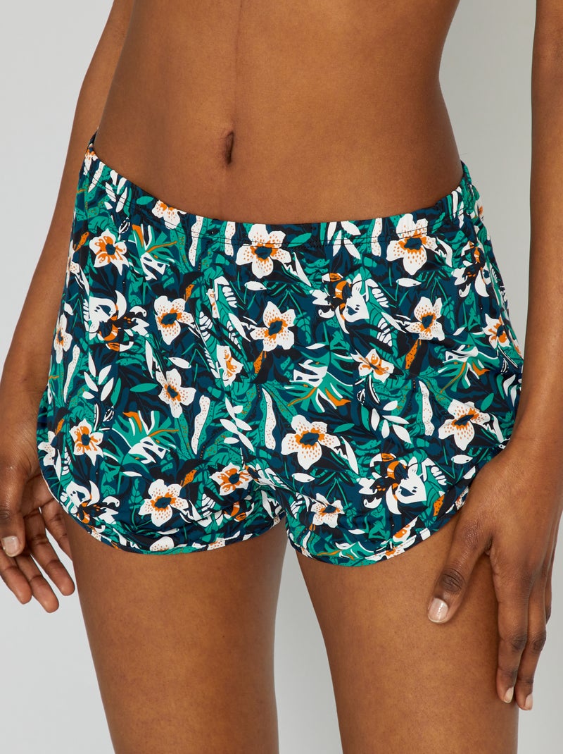 Short 'Envie de Lingerie' bleu/vert - Kiabi