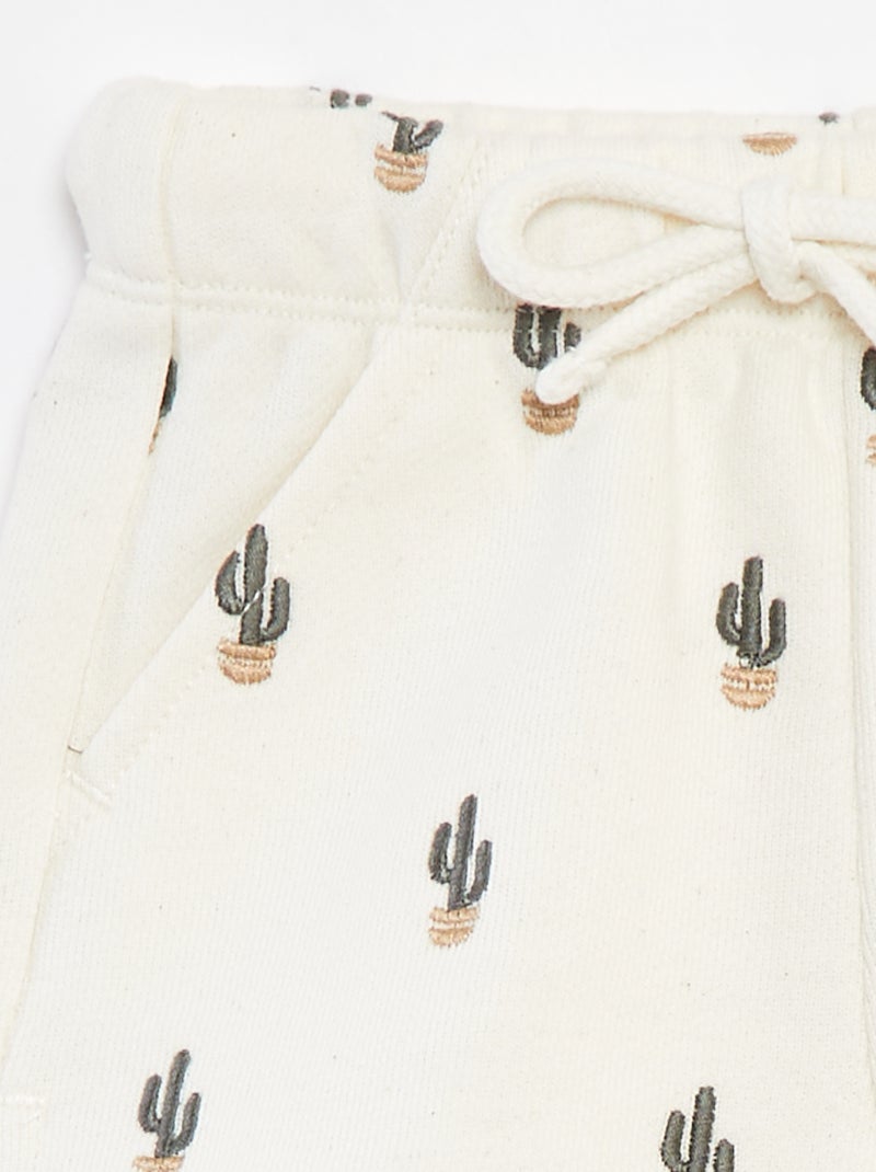 Short épais avec imprimé BLANC - Kiabi
