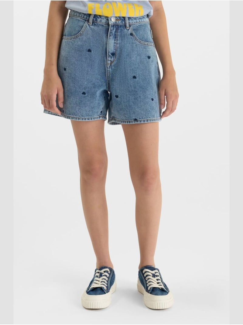 Short EVAGI en jeans 'Le Temps Des Cerises' Bleu - Kiabi
