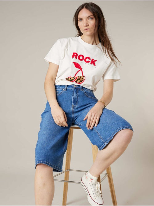 Short évasé femme en jean 'Deeluxe' - Kiabi
