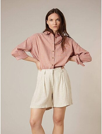 Short évasé femme en lin 'Deeluxe'