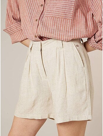 Short évasé femme en lin 'Deeluxe'
