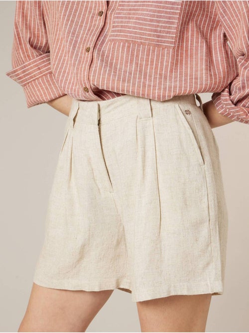 Short évasé femme en lin 'Deeluxe' - Kiabi