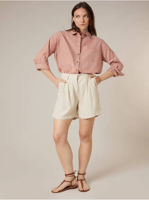 Short évasé femme en lin 'Deeluxe' - Kiabi