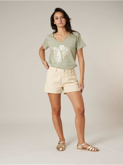 Short femme en coton 'Deeluxe' - Kiabi