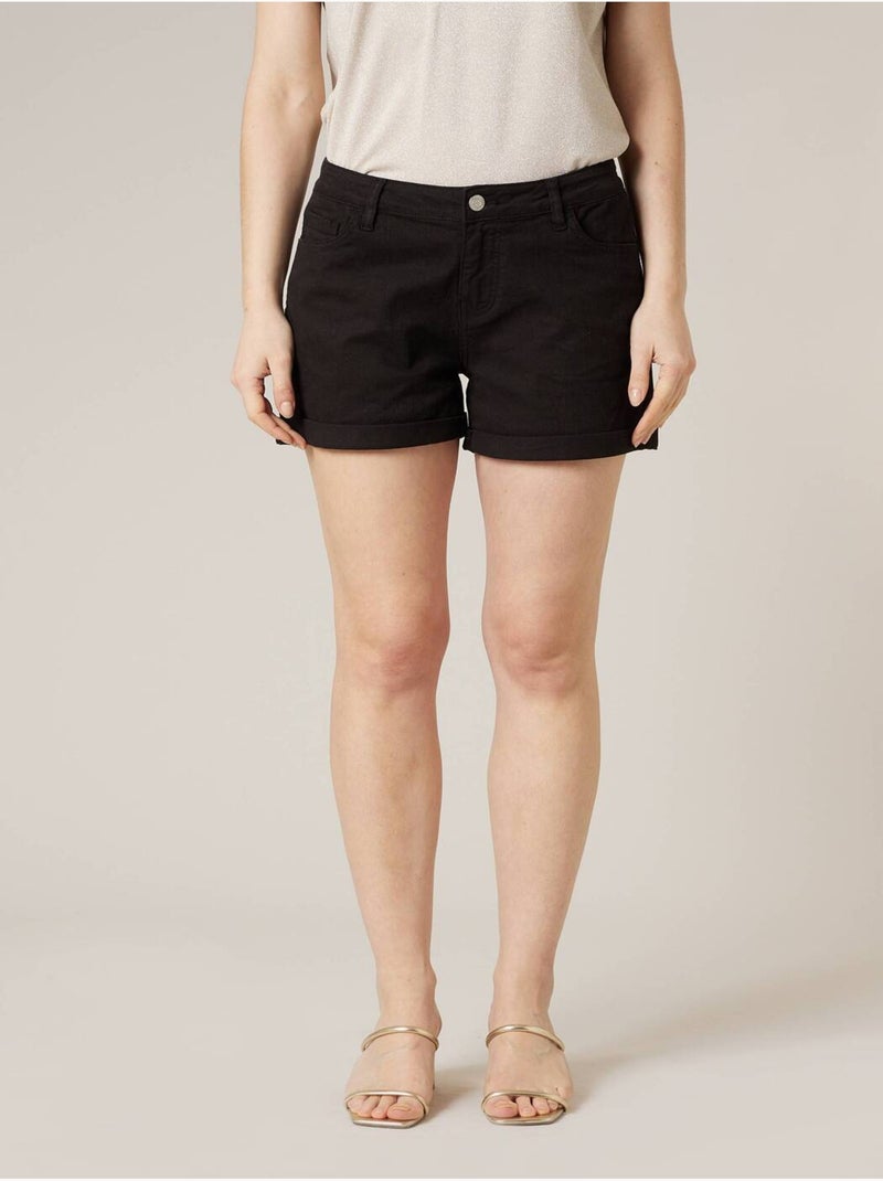 Short femme en coton 'Deeluxe' Noir - Kiabi