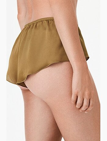 Short femme en satin et chiffon penti