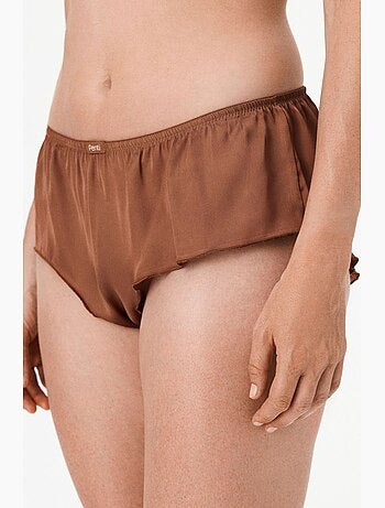 Short femme en satin et chiffon penti
