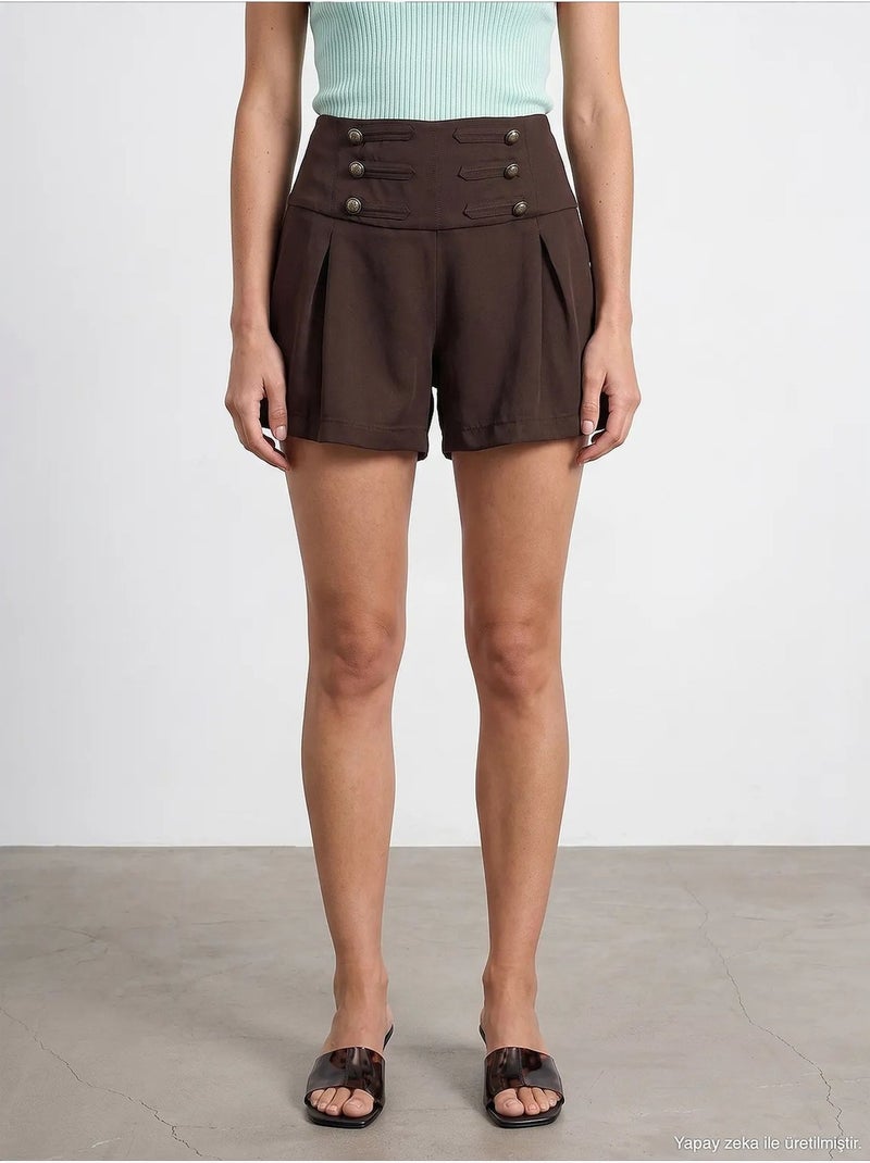 Short femme en tencel dilvin Marron - Kiabi