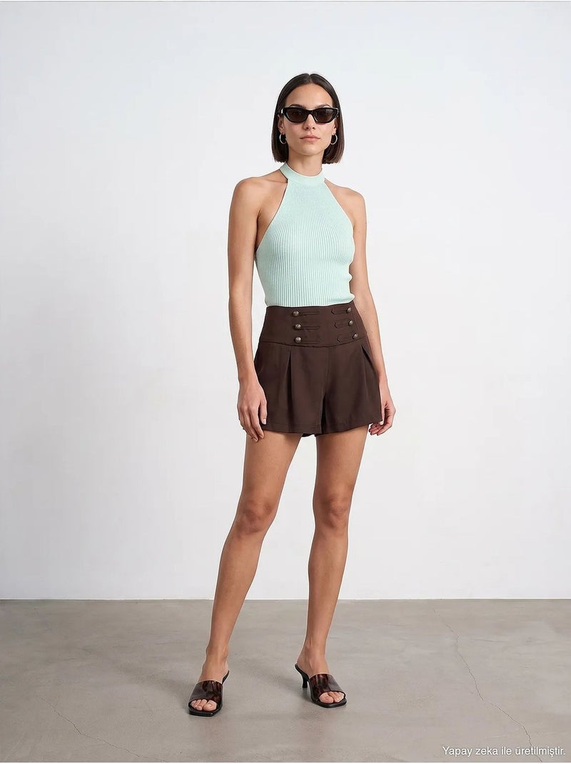 Short femme en tencel dilvin Marron - Kiabi