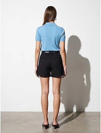 Short femme taille haute à plis dilvin