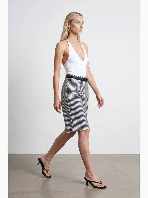 Short femme taille haute à rayures avec ceinture dilvin - Kiabi Short femme taille haute à rayures avec ceinture dilvin - Kiabi