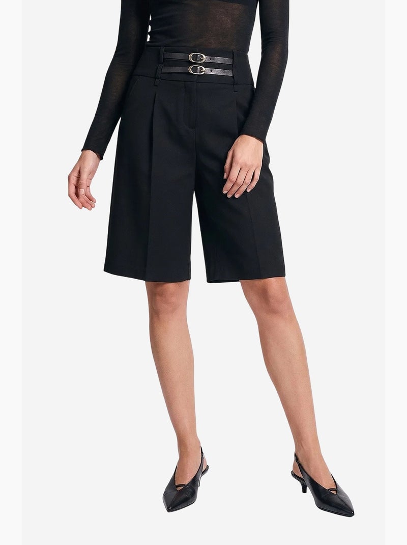 Short femme tailleur à enfiler dilvin Noir - Kiabi