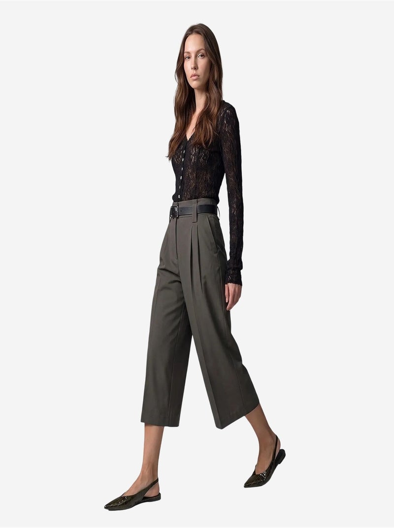 Short femme tailleur dilvin Kaki - Kiabi