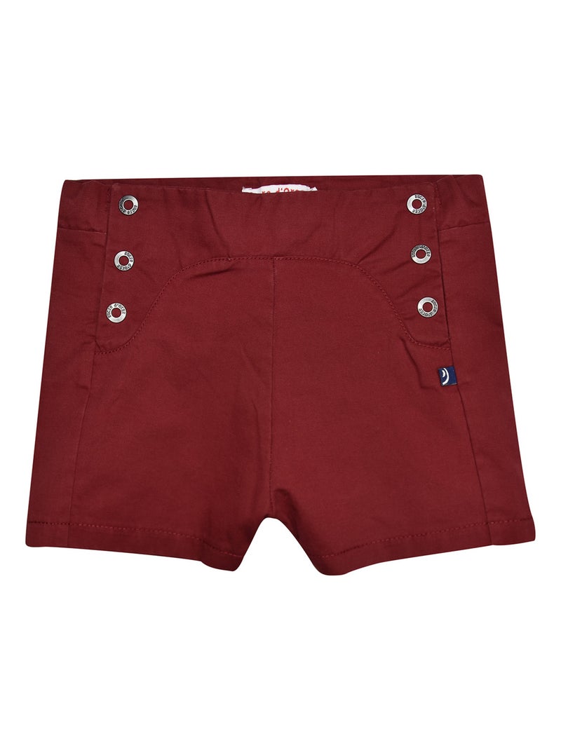 SHORT FILLE A PONT FLORINA Rouge - Kiabi