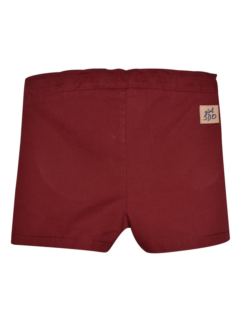 SHORT FILLE A PONT FLORINA Rouge - Kiabi