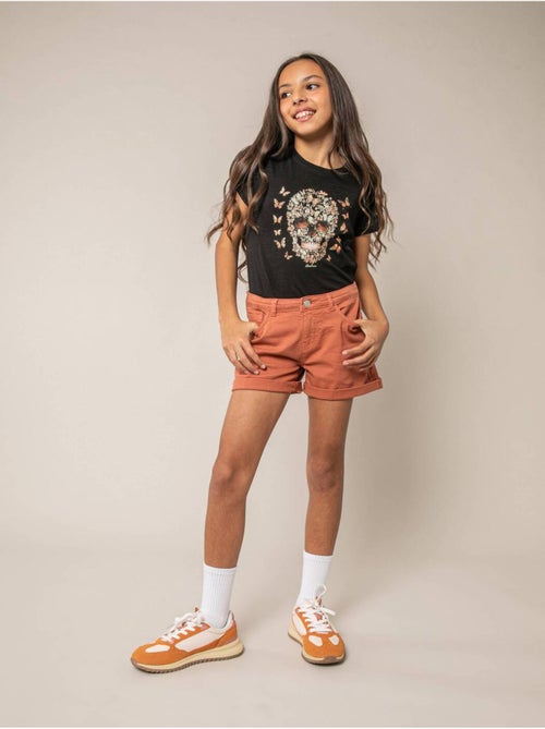 Short fille en coton 'Deeluxe' - Kiabi