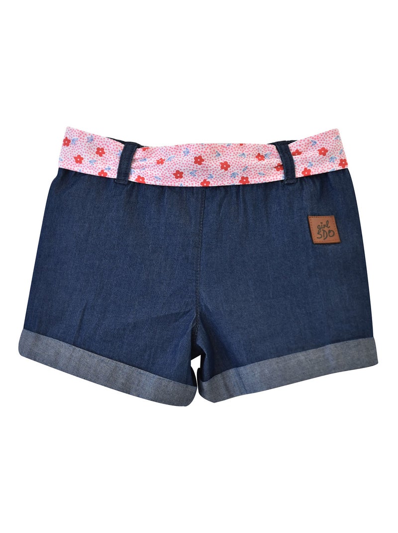 SHORT FILLE ERICKA Bleu - Kiabi