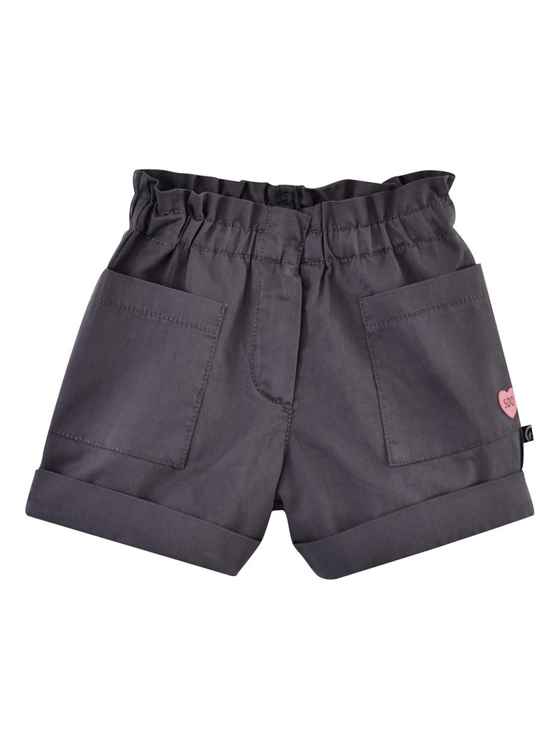 SHORT FILLE EVELYSE Gris - Kiabi