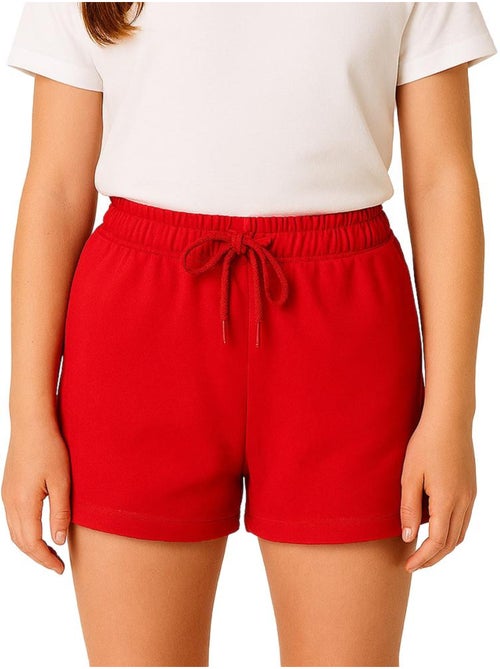 Short Fille SO à Faux Jupon, Rouge Scintillant, Taille 14, Polyester, Neuf Sans étiquette