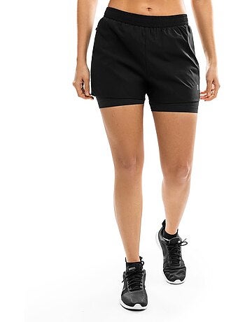 Short fitness double couche femme fitness femme purpose