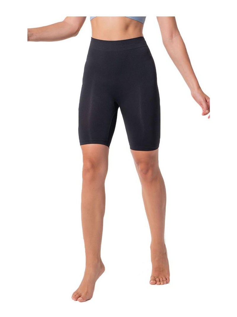 Short Fitness Femme Cardio Taille haute, Sirmione Noir Noir - Kiabi