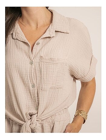 Short fluide en gaze de coton XELIA