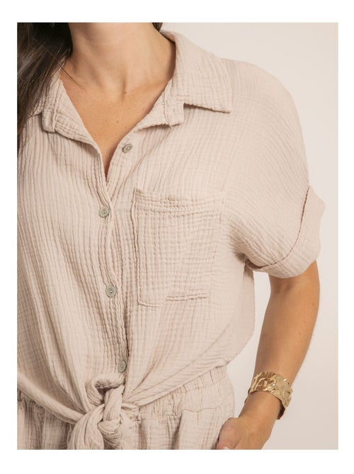 Short fluide en gaze de coton XELIA - Kiabi