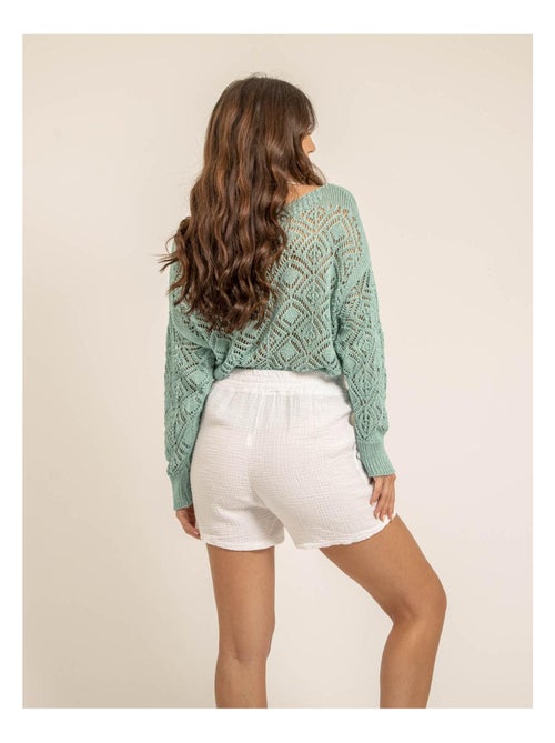 Short fluide en gaze de coton XELIA - Kiabi