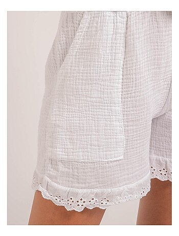 Short fluide en gaze de coton XEMKE