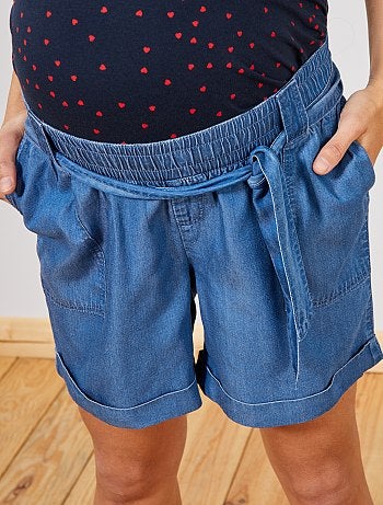 Short fluide en lyocell de maternité - Kiabi