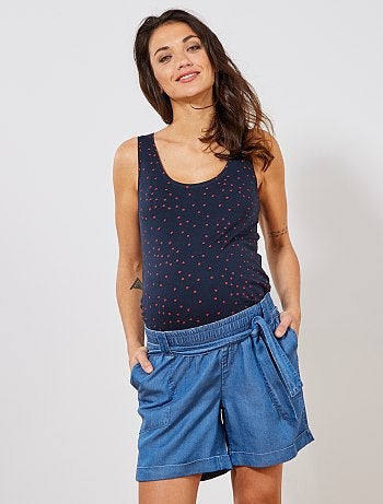 Short fluide en lyocell de maternité - Kiabi