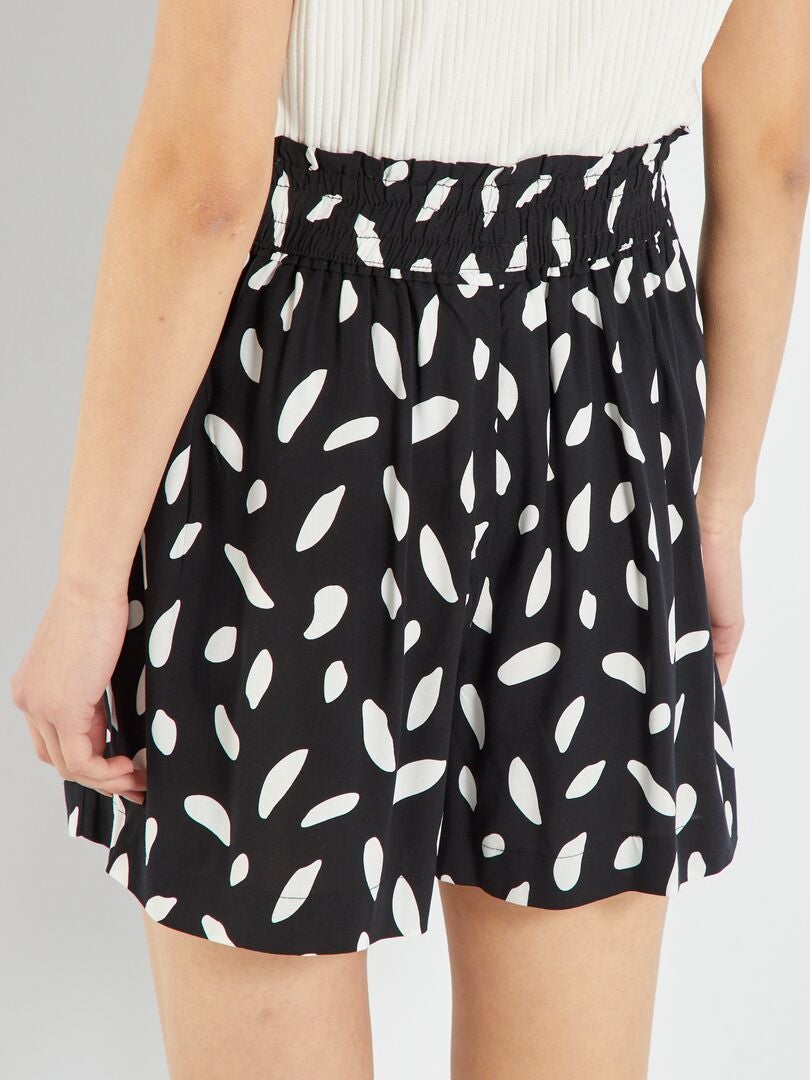 Short fluide et léger avec imprimé Noir à pois - Kiabi