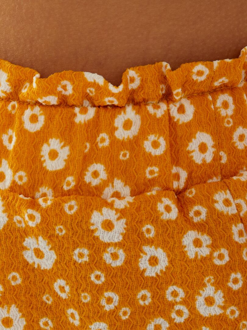 Short fluide imprimé Jaune - Kiabi