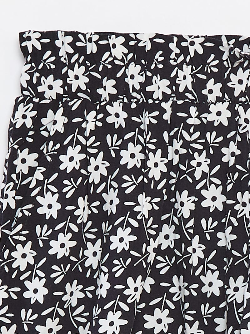 Short fluide imprimé Noir - Kiabi
