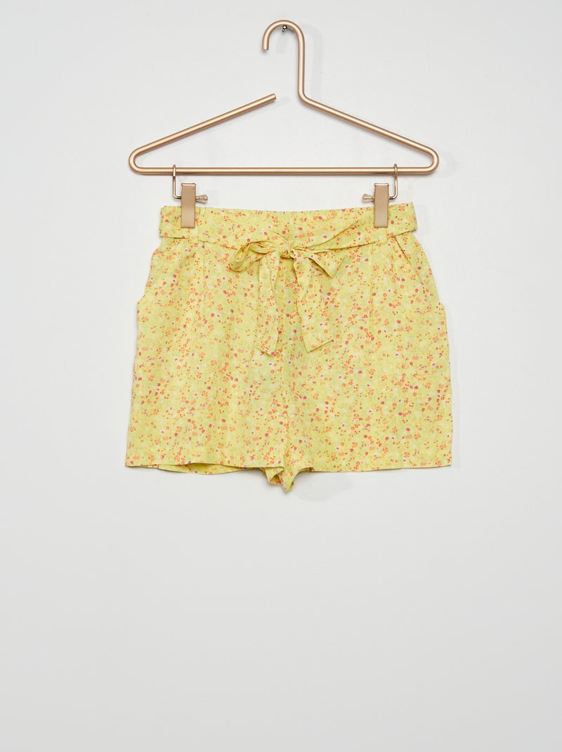 Short fluide jaune - Kiabi