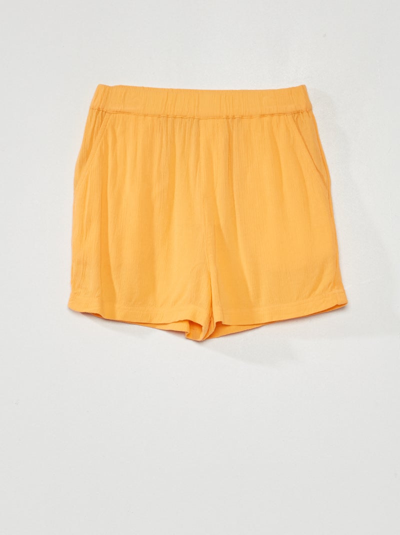 Short fluide uni orange abricot - Kiabi