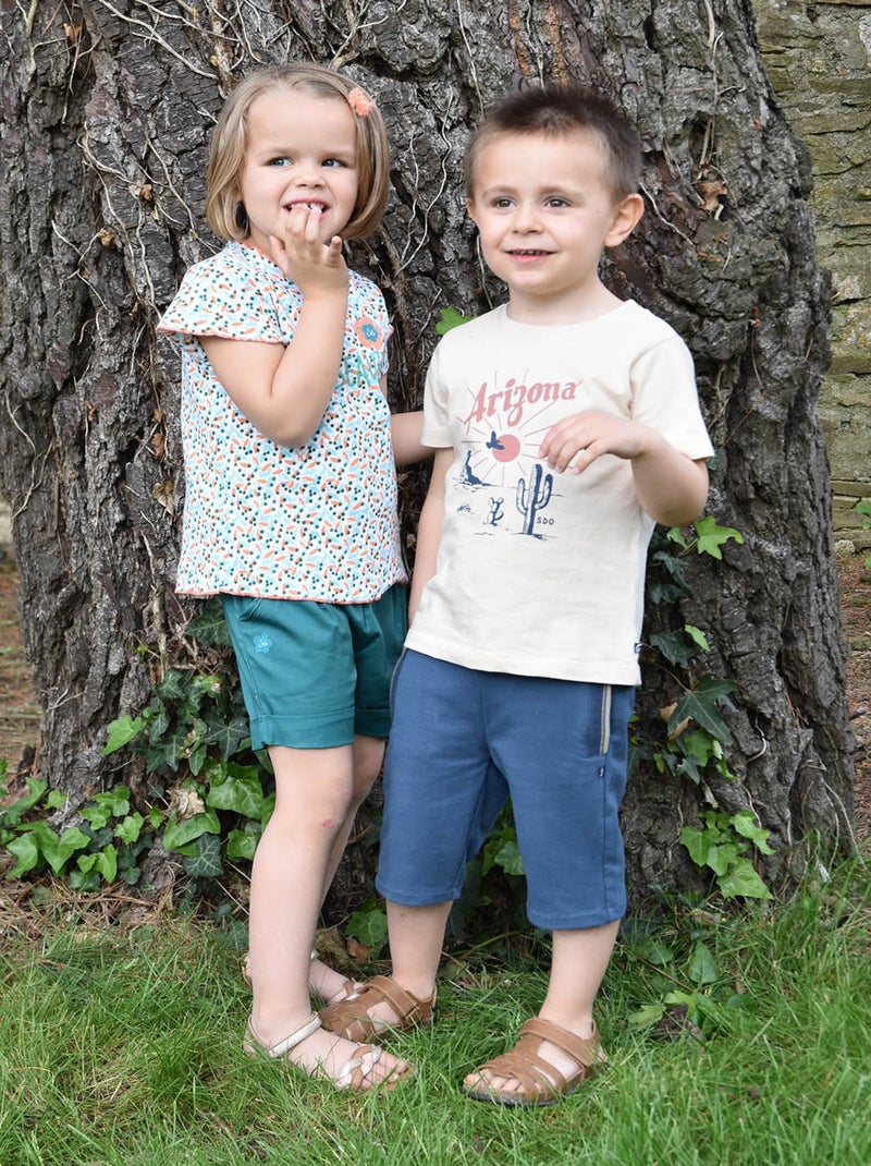 SHORT GAO TWILL ENFANT Vert - Kiabi