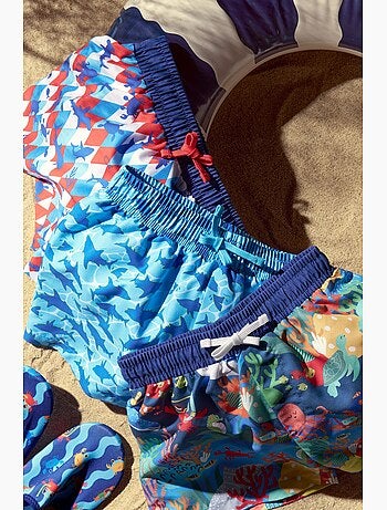 Short garçon circus à motif losange penti