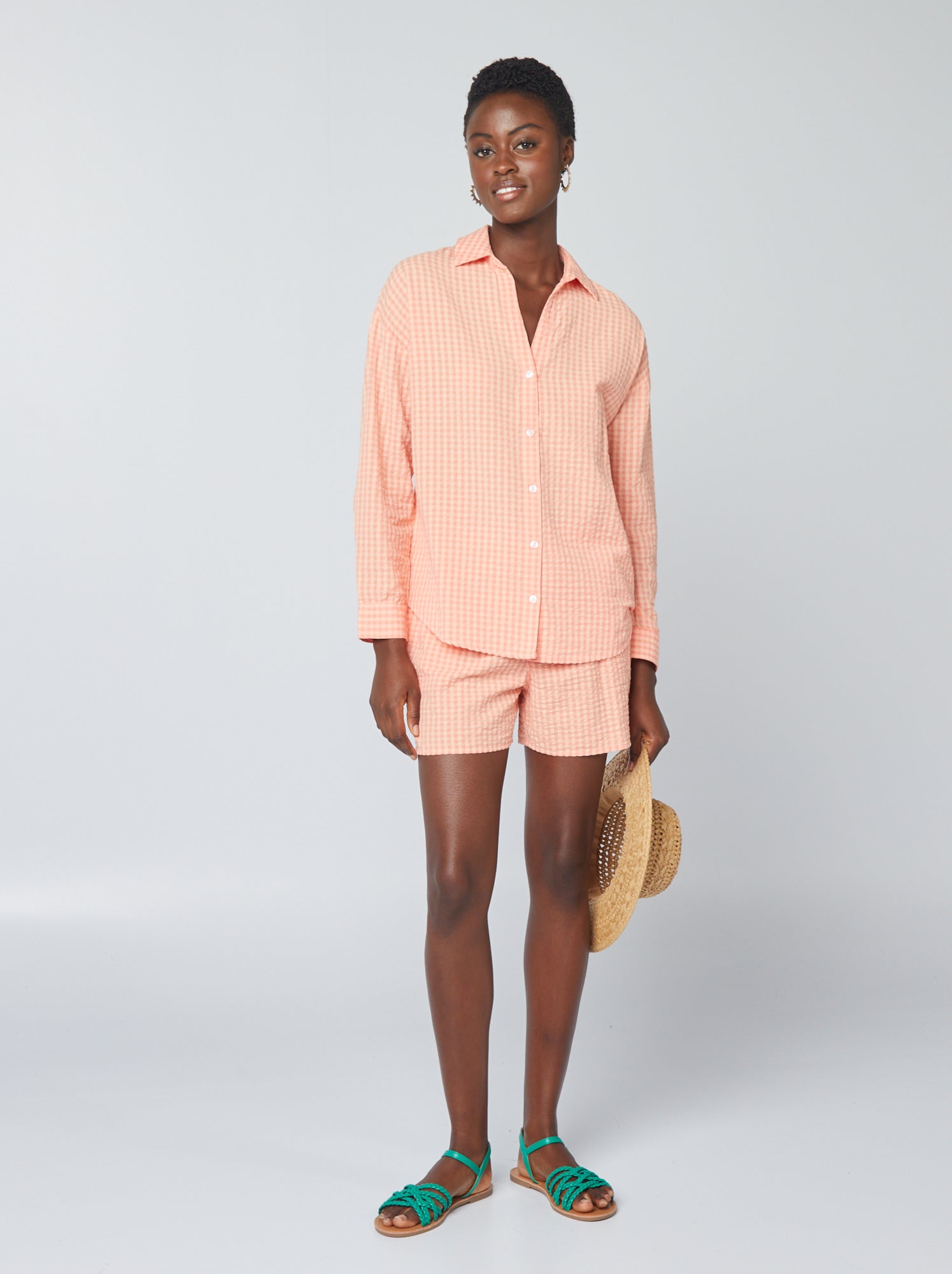Short Vichy Orange Gymboree Taille 5 - Manchettes Et Nœud Papillon 'Social Butterfly', Coton 100%