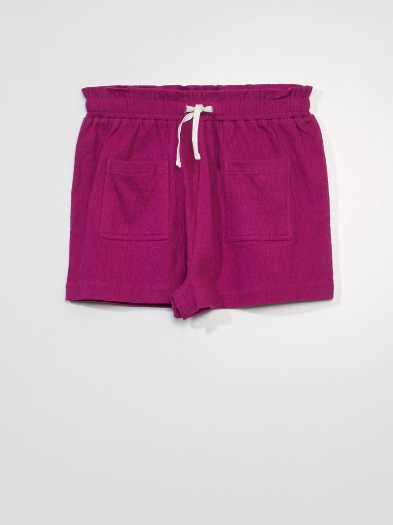Short gaufré Rose - Kiabi
