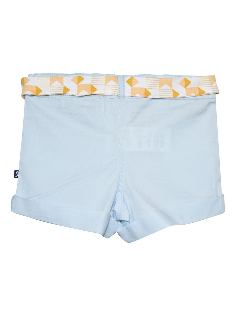 SHORT GHIZLANE TWILL ENFANT Bleu - Kiabi