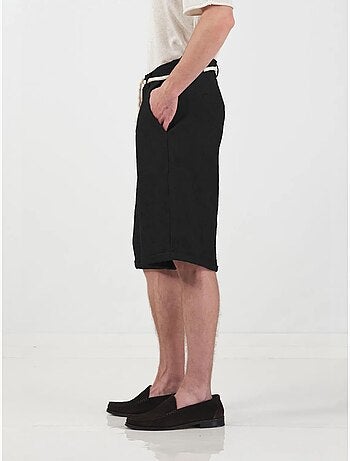 Short giesto pour homme, jambes larges, taille mi-haute, avec détail à nouer
