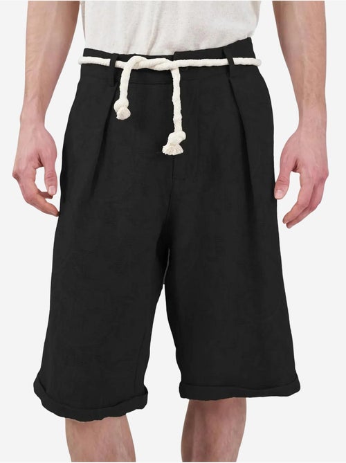 Short giesto pour homme, jambes larges, taille mi-haute, avec détail à nouer - Kiabi Short giesto pour homme, jambes larges, taille mi-haute, avec détail à nouer - Kiabi
